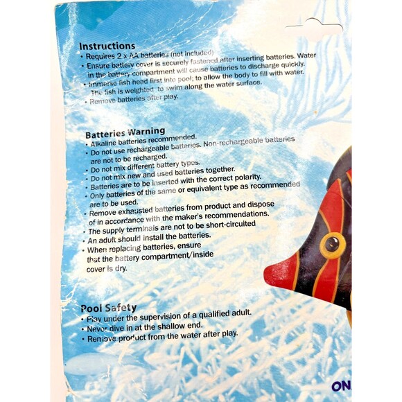 Aqua Pals Tropical Fish Pool Toy Battery Operated NOS 2002 Interactive Play 8400 - Picture 5 of 9